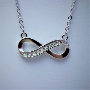 An Infinity Necklace with crystals Necklace