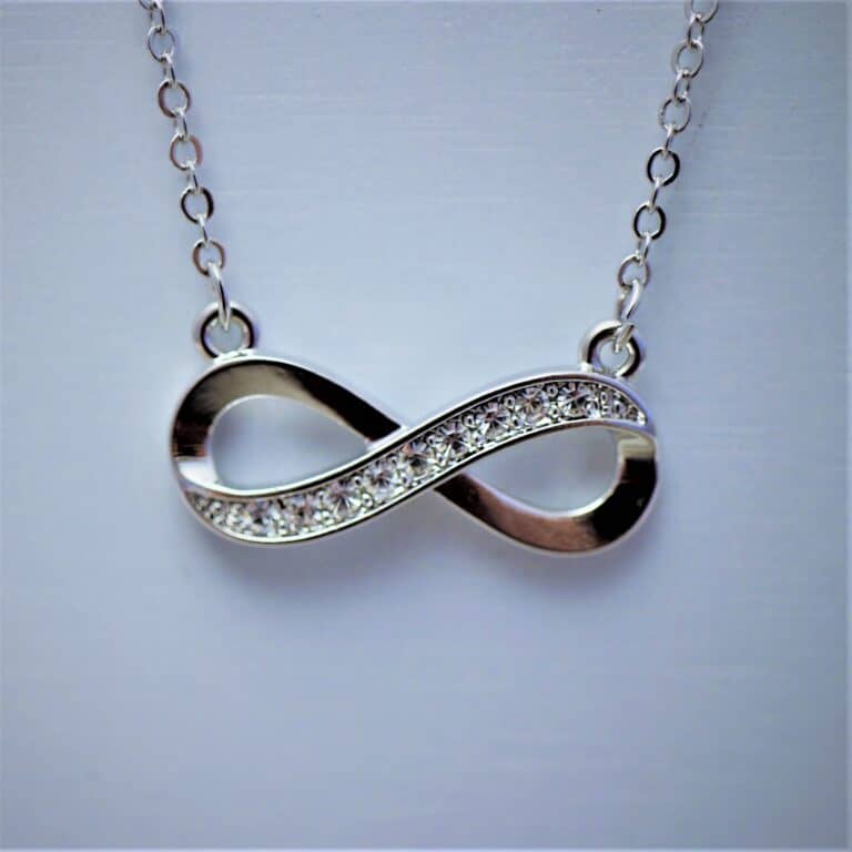 An Infinity Necklace with crystals Necklace