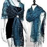 Sparkle Dress Scarf or Shall – Turquoise