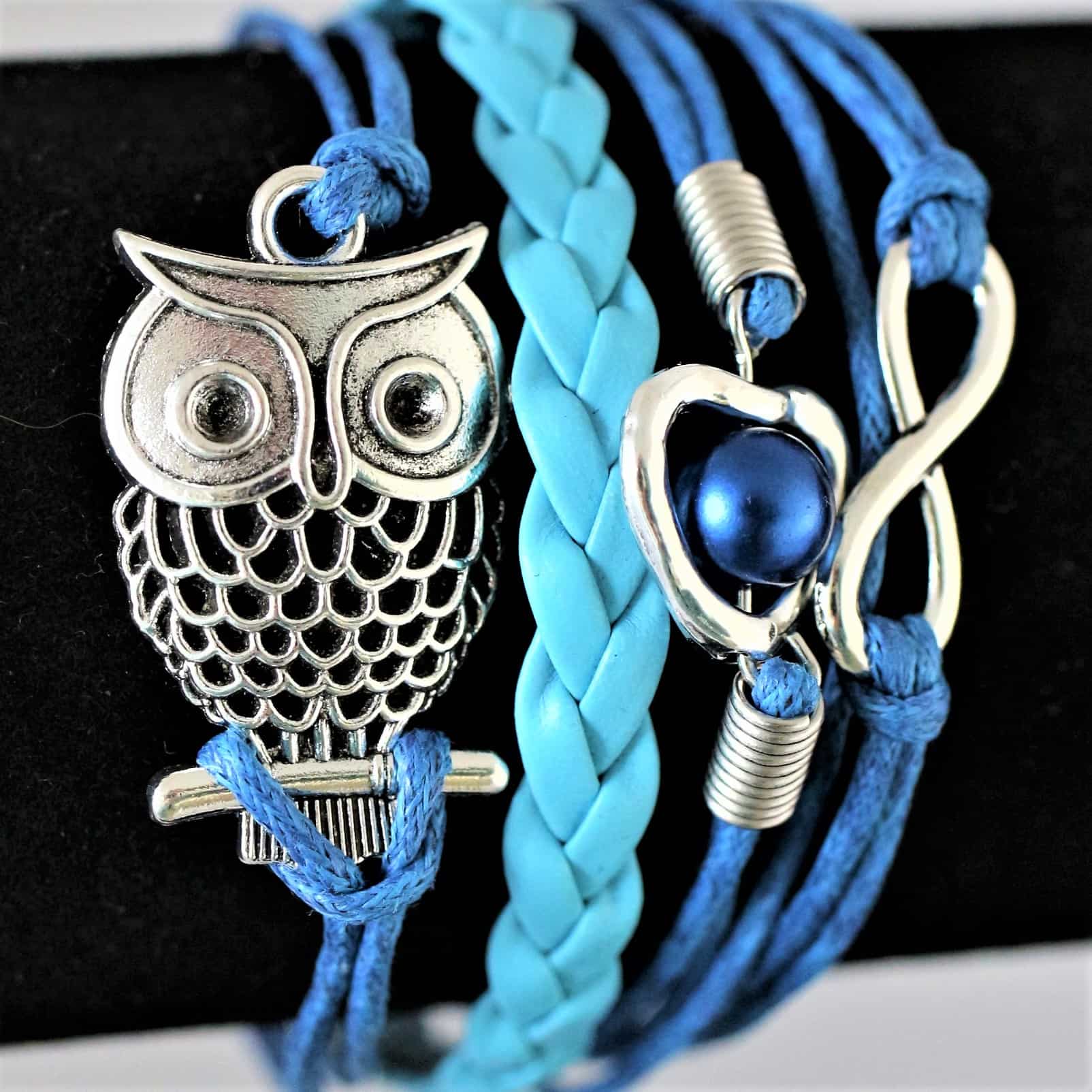 Owl Motif 925 Sterling Silver Bracelet » Anitolia