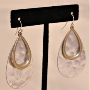 Silver & Gold Hammered Earrings