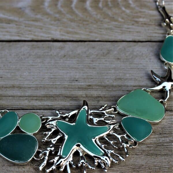 Seaglass Necklace & Earrings
