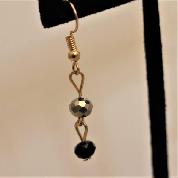 Long Tassel Necklace Set ~ black